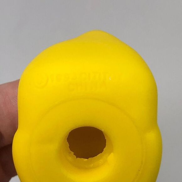 cititoy yellow rubber duck white hair and chest 1.5 inches vntage 90s - Picture 8 of 9